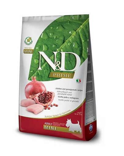 FARMINA N&D Chicken & Pomegranate Adult Mini 800 g granule pre psy, kura a granátové jablko 800 g