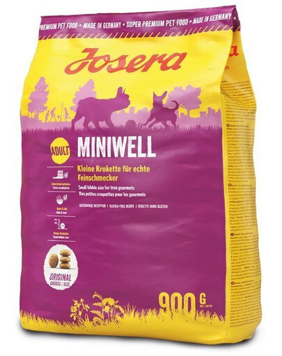 Granule Josera Adult Miniwell 900 g pre dospelých psov malých plemien