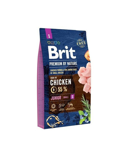 Brit Premium By Nature Junior Small Chicken granule pre mladých psov malých plemien s kuracím mäsom 8 kg