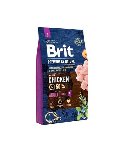 Brit Premium By Nature Adult Small Chicken granule pre dospelých psov malých plemien s kuracím mäsom 8 kg