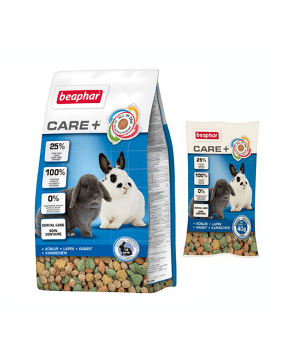 Beaphar Care+ Rabbit 250 g granule pre králiky 250 g + zadarmo malé balenie