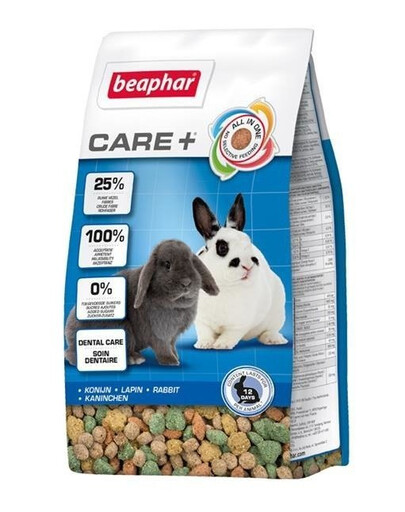 Beaphar Care+ Rabbit 250 g granule pre králiky 250 g + zadarmo malé balenie