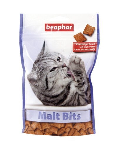 Beaphar Malt Bits 150 g maškrta s pastou pre mačky proti pilobezoárom