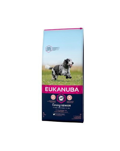 Eukanuba Caring Senior Medium Breed Chicken 3kg - suché krmivo pro psy kuře 3kg