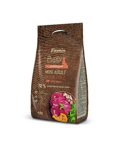 Fitmin dog Purity Grain Adult Mini Beef granule pre psov s hovädzím mäsom 4 kg