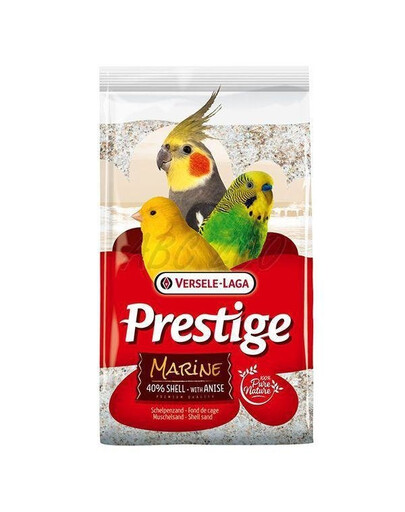 Versele-Laga Shell Sand Marine 5 kg - bílý písek pro ptáky