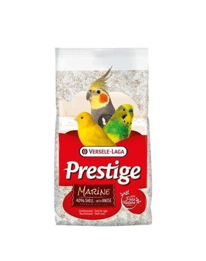 Versele-Laga Shell Sand Marine 25 kg - bílý písek pro ptáky 25 kg