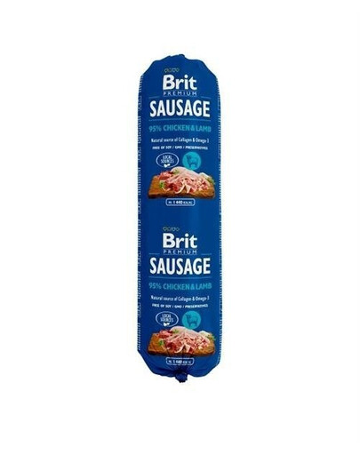 Brit Premium Sausage Chicken & Lamb 800g - Kuřecí a jehněčí párek pro psy 800g