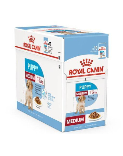 ROYAL CANIN Medium puppy kapsičky pre šteňatá stredných plemien 10x 140 g