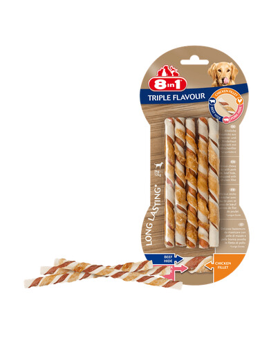 8in1 Triple Flavour Twisted Sticks 10 ks.