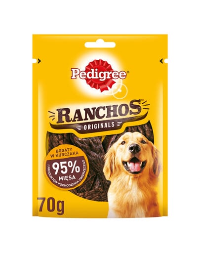 Pedigree Ranchos Originals maškrta pre psov s 95% obsahom kuracieho mäsa 70 g