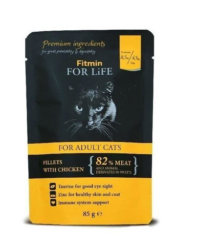 Fitmin For Life Adult Chicken vrecko pre mačky 85 g