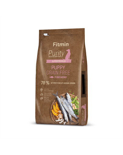 Fitmin Purity Superpremium Puppy Grain Free Fish 12 kg - granule pro štěňata Grain Free Fish 12 kg