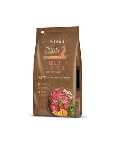 Fitmin Purity Superpremium Adult Grain Free Beef 12kg - granule pro dospělé psy Grain Free Beef 12kg