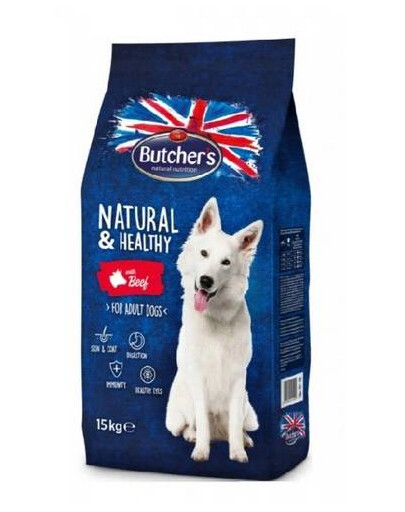 Butcher's Natural & Healthy Dog Dry with Beef granule pre psy s hovädzím mäsom 15 kg