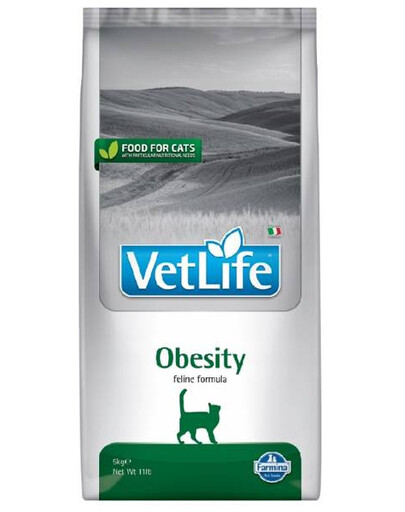 FARMINA Vet Life Cat Obesity granule pre dospelé mačky s nadváhou 5 kg