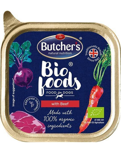 Butcher's Bio Foods Pes s hovězí paštikou 150g