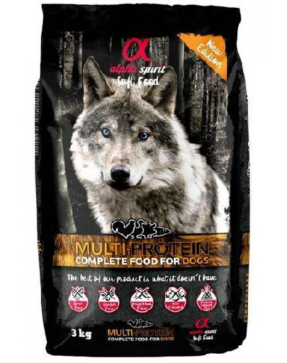 Kompletné mäkké krmivo pre psy MULTIPROTEIN 3KG PACK