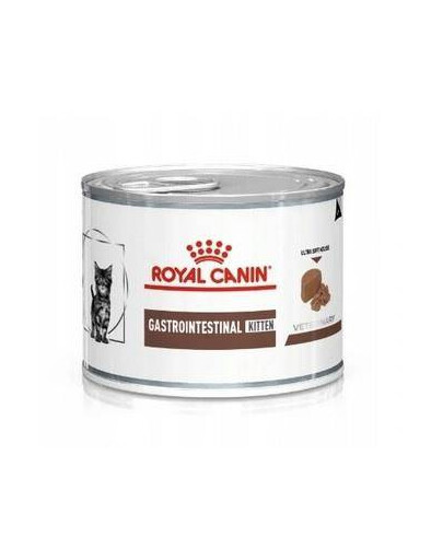  Royal Canin Veterinary Diet Cat Gastrointestinal Kitten Mousse 195 g špecializované krmivo pre mačiatka