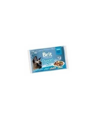 Brit Premium Dinner Plate Gravy 4 X 85g - sada omáček pro mokré krmivo pro kočky 4x85g