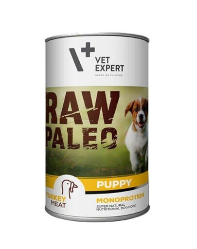 Vet Expert Raw Paleo Puppy Turkey konzerva pre šteňatá morčacie 400 g