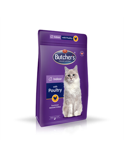 Butcher's Functional Cat Dry Indoor s hydinou 800 g
