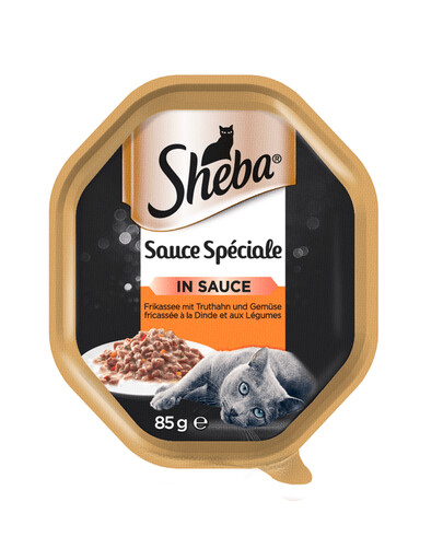 SHEBA Sauce Speciale s krůtím masem a zeleninou 85g - vlhké krmivo v omáčce