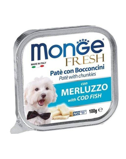 MONGE Fresh paštéta pre psov s treskou 100 g