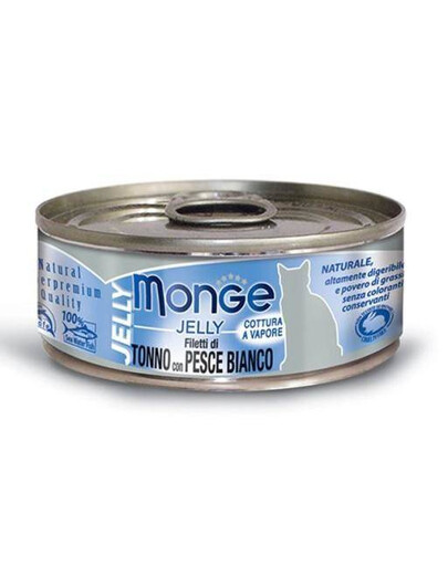 MONGE Jelly krmivo pre mačky s tuniakom a bielou rybou 80 g