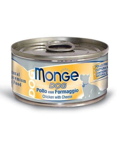 MONGE Natural Dog krmivo kura so syrom 95 g mokré krmivo pre psov 95 g