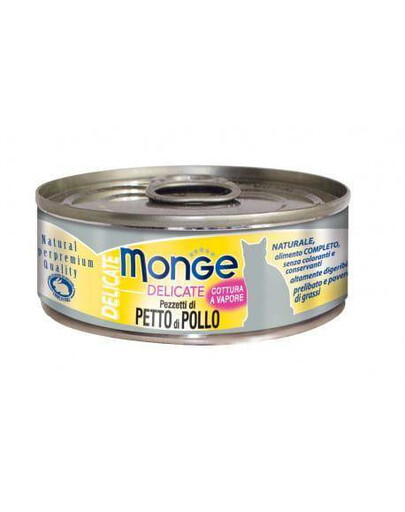 MONGE Delicate Cat Food kuracie prsia pre mačky s kuracím mäsom 80 g