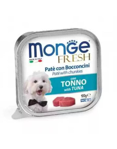 MONGE Fresh Dog paštéta s tuniakom pre psov 100 g