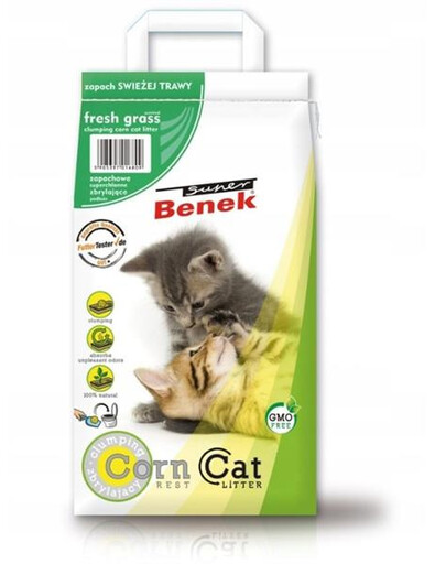 BENEK Super Corn cat 25 l kukuričná podstielka (poškodená)