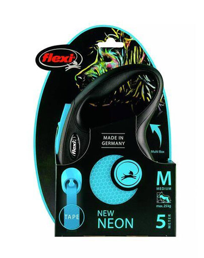 FLEXI Automatické vodítko New Neon M popruh 5 m, modré