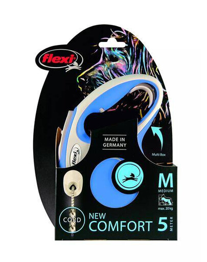 FLEXI automatické vodítko New Comfort M lano 5 m, modré