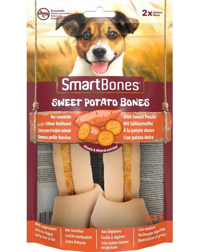 SmartBones Sweet Potato stredná 2 ks maškrta pre psa batáty 2 ks