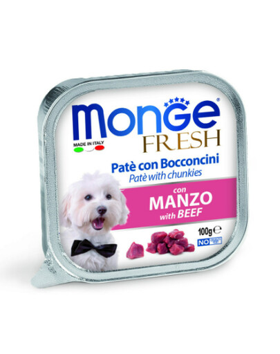 MONGE Fresh Dog 100 g paštéta s hovädzím mäsom pre psov 100 g