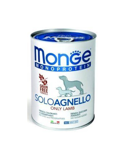 MONGE Monoproteín Solo krmivo pre psov Lamb 400 g vlhké krmivo pre psov, jahňacie mäso 400 g