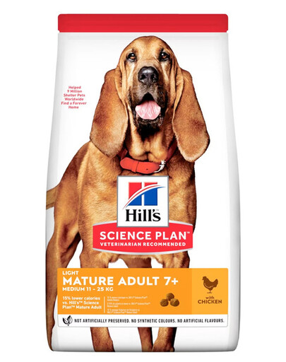 HILL'S Science Plan granule pre starších psov stredných plemien s kuracím mäsom 14 kg