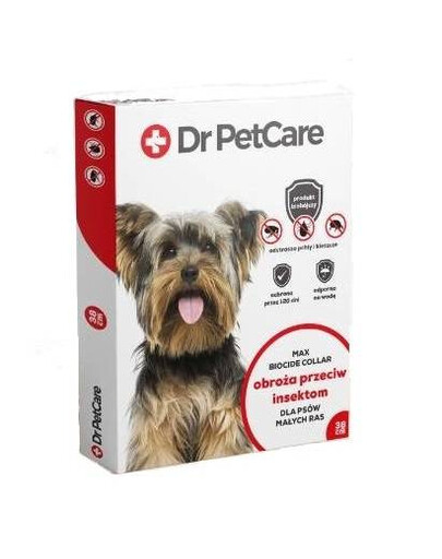 Dr. PetCare MAX BIOCIDE COLLAR obojok proti blchám a hmyzu, pre psov malých plemien 38 cm