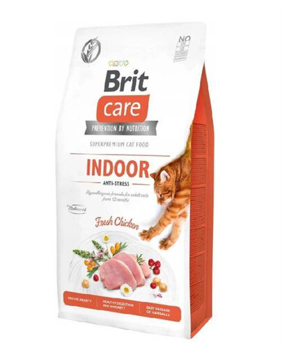 Brit Care Cat Grain Free indoor 2 kg granule pre dospelé mačky žijúce vo vnútri