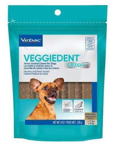 VIRBAC Veggiedent Fresh XS (<5 kg) žuvacie maškrty pre psov 15 ks
