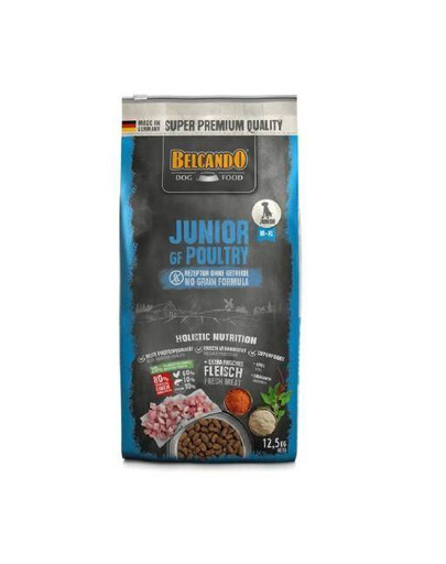 BELCANDO Finest Grain Free Junior Poultry M-XL 12,5 kg granule pre šteňatá stredných a veľkých plemien 12,5 kg