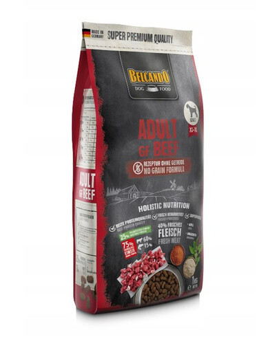 BELCANDO Adult Grain Free Beef 1 kg sušeného hovädzieho krmiva pre psov