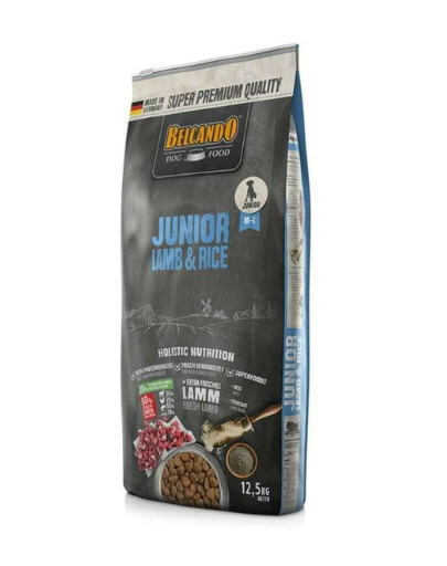 BELCANDO Junior Lamb & Rice ML 12,5 kg jahňacie a ryžové granule pre psov od 4 mesiacov veku