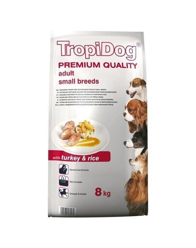 Tropidog Premium Adult Small Turkey&Rice 8 kg 57047