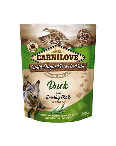 Carnilove Duck & Timothy grass 300 g kapsička pre psov