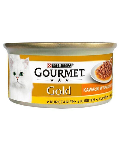 Purina Gourmet Gold Chicken in a tasty sauce 85 g vrecko pre mačky