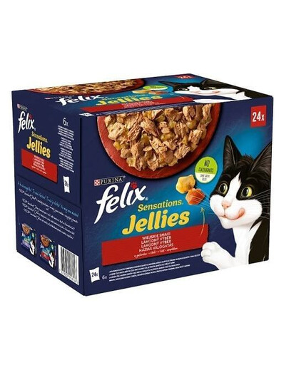 FELIX Sensations MP MIX kapsičky pre dospelé mačky všetkých plemien 24 x 85 g