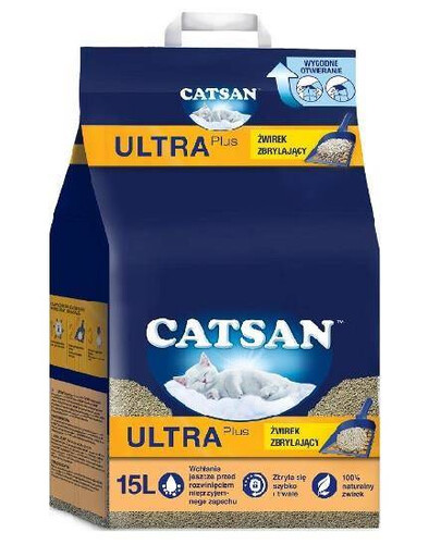 CATSAN Litter Ultra 15 l-hrudkujúca podstielka pre mačky